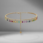 Dot-Dash Rainbow Necklace