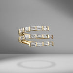 Triple Spiral Baguette Ring