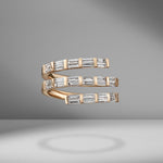 Triple Spiral Baguette Ring