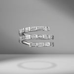 Triple Spiral Baguette Ring