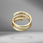 Triple Spiral Baguette Ring
