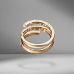 Triple Spiral Baguette Ring