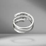Triple Spiral Baguette Ring