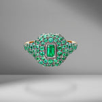 Pavé Gemstone Pinky Ring