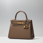Kelly 28cm Sellier in Etoupe by Hermès