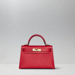 Mini Kelly 20cm in Geranium by Hermès
