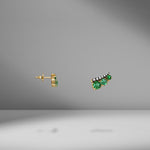 Prive Emerald & Diamond Ear Climbers