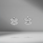 Double-Fan Diamond Earrings