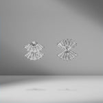 Double-Fan Diamond Earrings