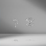 Double-Fan Diamond Earrings