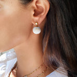 Fossil Shell Carre Diamond Studs