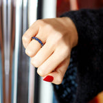 East-West Set Sapphire Eternity Band